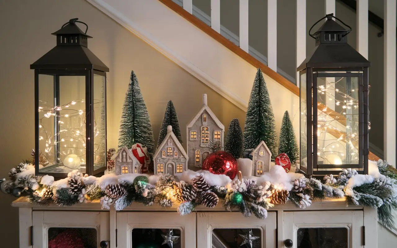 12 Christmas Entryway Console Decor Ideas